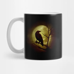 Raven and full moon Mug